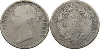 INDIA BRITISH 1/2 RUPEE VICTORIA (1837-1901) EAST INDIA COMPANY -