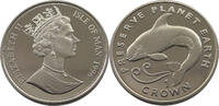 ISLE OF MAN 1 CROWN ELIZABETH II. (1952-2022) PRESERVE PLANET EARTH KILLER WAHLE -