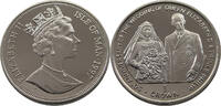 ISLE OF MAN 1 CROWN ELIZABETH II. (1952-2022) WEDDING ANNIVERSARY -
