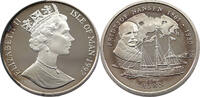 ISLE OF MAN 1/2 CROWN ELIZABETH II. (1952-2022) NANSEN SILVER -