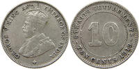 STRAITS SETTLEMENTS 10 CENTS GEORGE V. (1910-1936) -