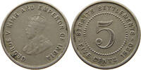 STRAITS SETTLEMENTS 5 CENTS GEORGE V. (1910-1936) -