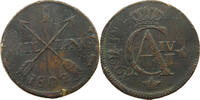 SWEDEN 1 SKILLING GUSTAV IV. ADOLF (1792-1809) OVERSTRUCK ON 2ÖRE 1766 HOST -