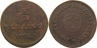 SWEDEN 1/2 SKILLING GUSTAV IV. ADOLF (1792-1809) -