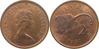 TUVALU 2 CENTS ELIZABETH II. (1952-2022) -
