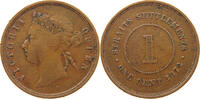 STRAITS SETTLEMENTS 1 CENT VICTORIA (1837-1901) -