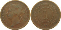 STRAITS SETTLEMENTS 1 CENT VICTORIA (1837-1901) -