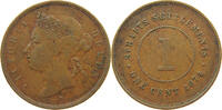 STRAITS SETTLEMENTS 1 CENT VICTORIA (1837-1901) -