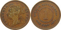 STRAITS SETTLEMENTS 1 CENT VICTORIA (1837-1901) -