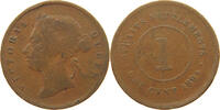 STRAITS SETTLEMENTS 1 CENT VICTORIA (1837-1901) -