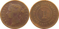 STRAITS SETTLEMENTS 1 CENT VICTORIA (1837-1901) -