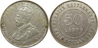 STRAITS SETTLEMENTS 50 CENTS GEORGE V. (1910-1936) -