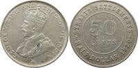 STRAITS SETTLEMENTS 50 CENTS GEORGE V. (1910-1936) -