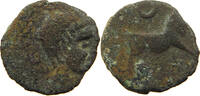 ANCIENT SPAIN  Castulo, Cazlona (Jaen), Ae Semis 18MM Bull standing to right crescent S