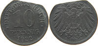 ERSATZMÜNZEN DES 1. WELTKRIEGS 10 PFENNIG ZINK -