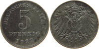 ERSATZMÜNZEN DES 1. WELTKRIEGS 5 PFENNIG DIE ERROR -