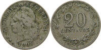20 CENTAVOS 1908 ARGENTINA RARE S-SS