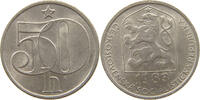 CZECHOSLOVAKIA 50 HALERU REVERSE OVERSTRUCK -