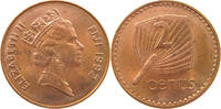 FIJI 2 CENTS ELIZABETH II. (1952-2022) -