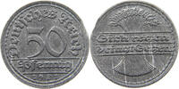 WEIMARER REPUBLIK 50 PFENNIG FEHLPRÄGUNG RAND -