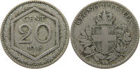 ITALY 20 CENTESIMI VITTORIO EMANUELE III. (1900 - 1946) OVERSTRUCK -