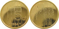 NETHERLANDS 5 CENTS BEATRIX (1980-2013) GOLD PLATED -