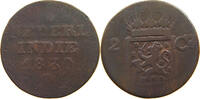 NETHERLANDS EAST INDIES 2 CENTS WILLEM I. 1815-1840 -
