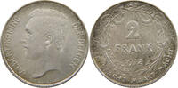 2 FRANCS 1912 BELGIUM ALBERT I. 1909-1934 VZ