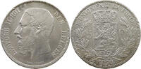 5 FRANCS 1870 BELGIUM LEOPOLD II. 1865-1909 SS