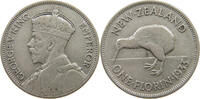 NEW ZEALAND 1 FLORIN GEORGE V. (1910-1936) -