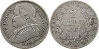 VATICAN 2 LIRE PIUS IX. (1846-1878) -