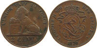 BELGIUM 2 CENTIMES LEOPOLD II. 1865-1909 -
