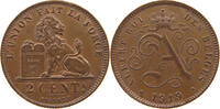 BELGIUM 2 CENTIMES ALBERT I. 1909-1934 -