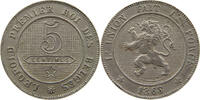 BELGIUM 5 CENTIMES LEOPOLD I. (1831-1865) BROKEN 3 IN DATE -