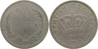 CRETE 20 LEPTA GEORGE I. (1863-1913) -