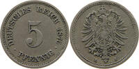 KAISERREICH 5 PFENNIG 1875 A SS 7,00 EUR  + 5,99 EUR frais d'envoi