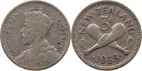 NEW ZEALAND 3 PENCE George V. (1910-1936) -
