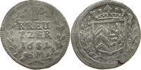 HANAU MUNZENBERG KREUZER 1681 Friedrich Casimir, 1641-1685 SS 30,00 EUR  + 5,99 EUR frais d'envoi
