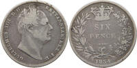 GREAT BRITAIN SIXPENCE WILLIAM IV. (1830-1837) -