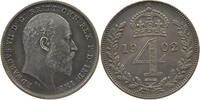 GREAT BRITAIN FOURPENCE Edward VII., 1901 - 1910 -