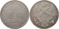 POLAND 30 KOPEKS 2 ZLOTE Nikolaus I. (1825-1855) -