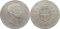 ITALY SARDINIA 5 LIRE Carlo Alberto. 1831-1849 -