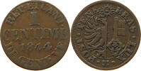 SWITZERLAND GENF GENEVE CENTIME 1844 DOUBLE STRUCK SS 50,00 EUR  + 5,99 EUR frais d'envoi