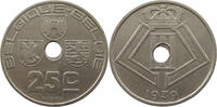 BELGIUM 25 CENTIMES MINTING ERROR 25 CENTIMES 1939 HOLE OFF-CENTER -