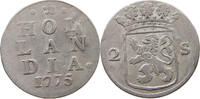 NETHERLANDS HOLLAND 2 STUIVERS 1775 SS 22,00 EUR  + 5,99 EUR frais d'envoi