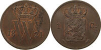 NETHERLANDS CENT 1821 WILLEM I. 1815-1840 VZ- 200,00 EUR  + 7,99 EUR frais d'envoi