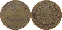 Sachsen - Coburg - Gotha 2 Pfennig Ernst II. (1844 - 1893) -