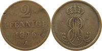 HANNOVER 2 PFENNIG Ernst August (1837-1851) -