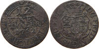 SACHSEN LEIPZIG 1/12 TALER Kurfürst Friedrich August II. (1733-1763) SELTEN -