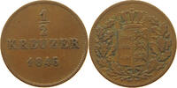 WÜRTTEMBERG 1/2 KREUZER 1845 Wilhelm I. (1816-1864) SS 9,00 EUR  + 5,99 EUR frais d'envoi